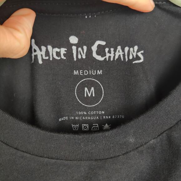Alice in Chains Rainier Fog‎ T-Shirt Mens Medium Black Grunge Rock 90s Seattle - Picture 4 of 5